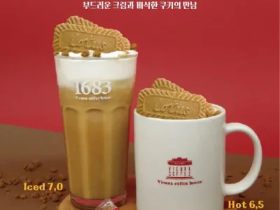 "화이트모카 아인슈페너 with Biscoff® cookie" 출시